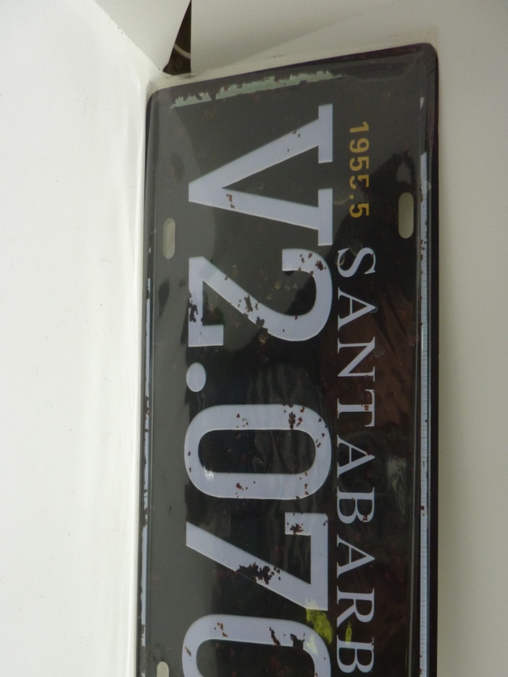 Rustic SANTA BARBARA License Plate REPLICA Tin Metal